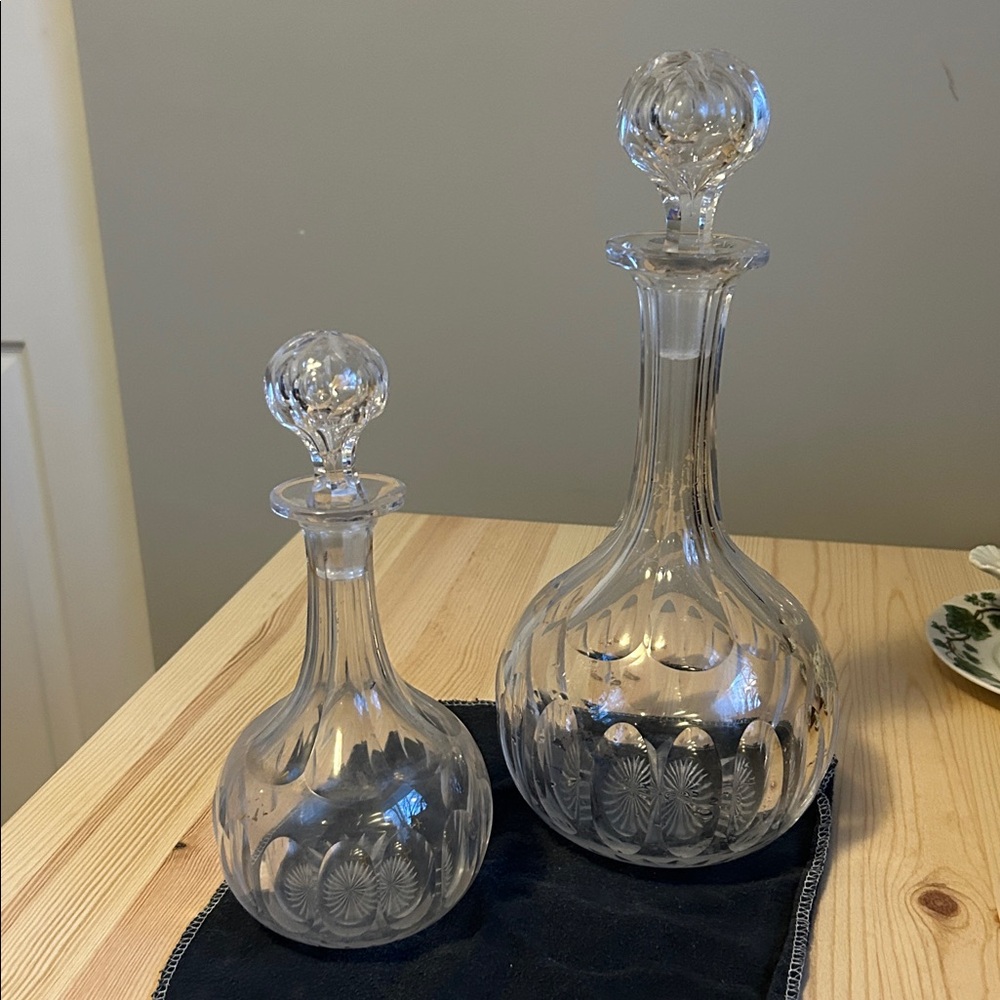 Vintage Crystal Wine Decanters